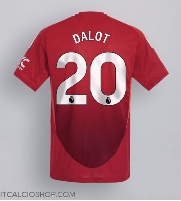 Manchester United Diogo Dalot #20 Prima Maglia 2024-25 Manica Corta